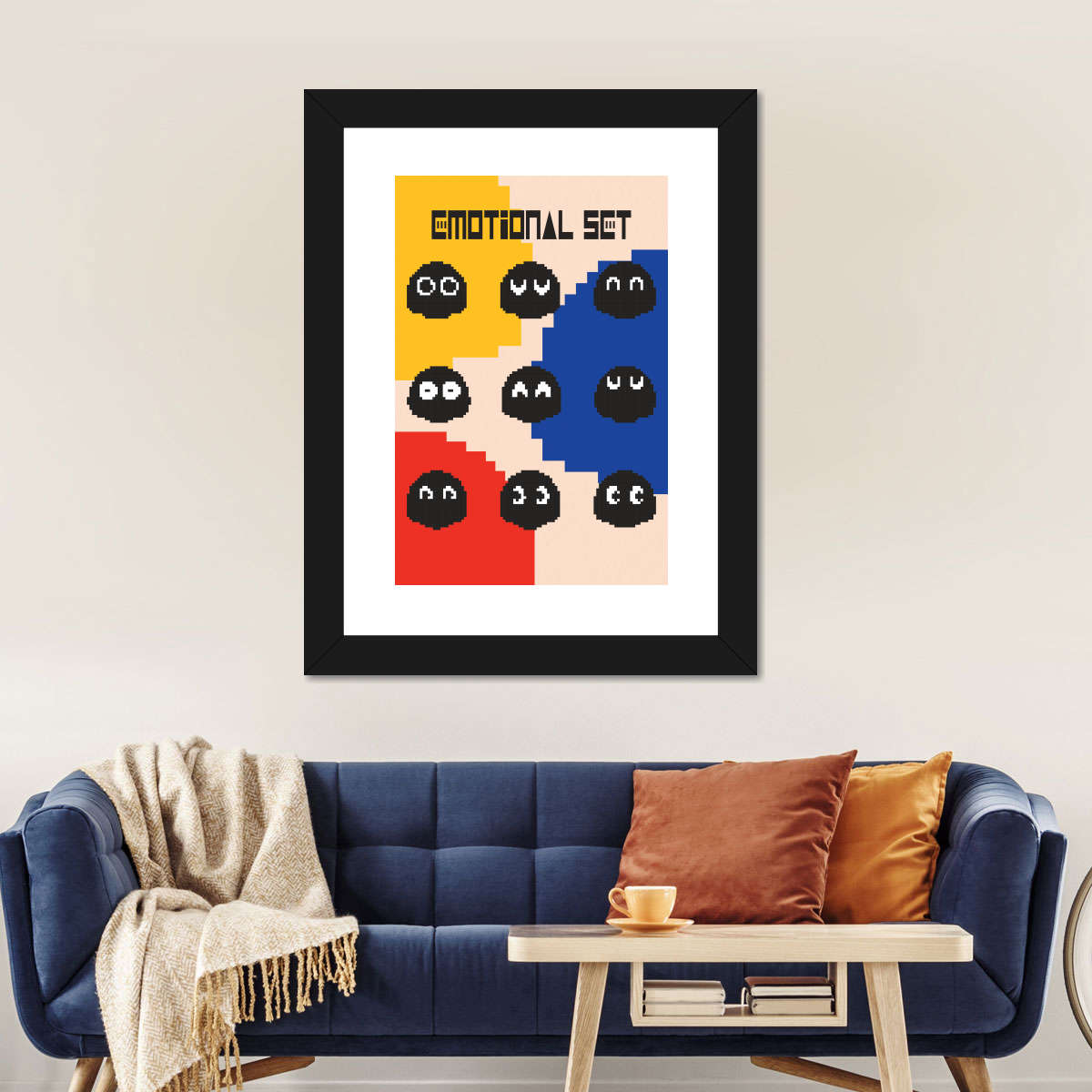 Pacman Ghosts Schwarze Wandkunst