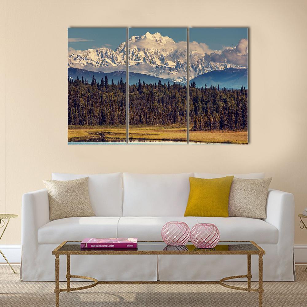 McKinley Peak Canvas Wall Art-3 Horizontal-Gallery Wrap-37" x 24"-Tiaracle