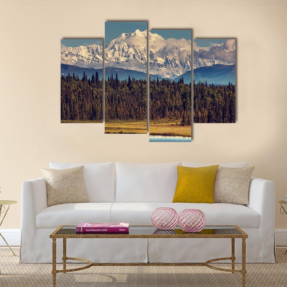 McKinley Peak Canvas Wall Art-4 Pop-Gallery Wrap-50" x 32"-Tiaracle