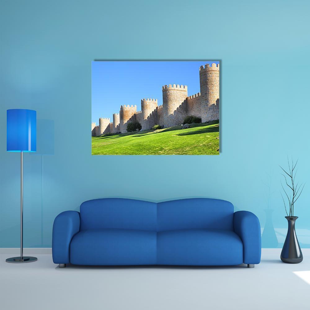 City Walls Of Avila Canvas Wall Art-1 Piece-Gallery Wrap-48" x 32"-Tiaracle