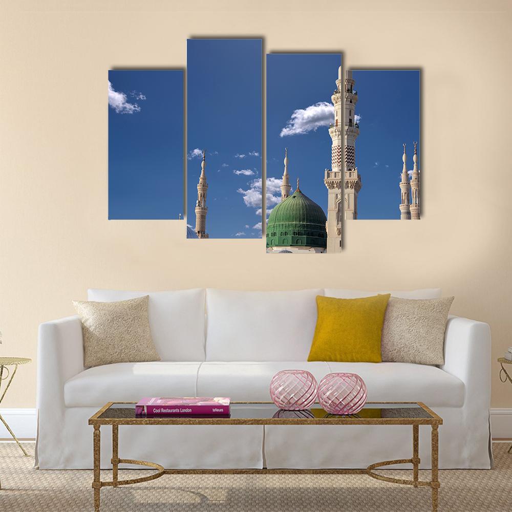 Medinah Mosque Canvas Wall Art-4 Pop-Gallery Wrap-50" x 32"-Tiaracle