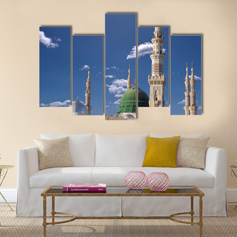 Medinah Mosque Canvas Wall Art-5 Pop-Gallery Wrap-47" x 32"-Tiaracle