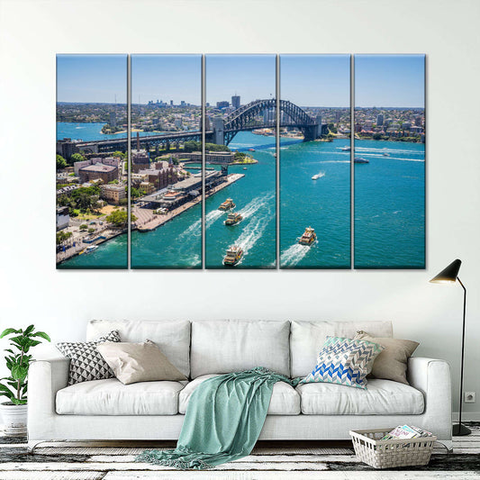 Blick auf die Wandkunst von Sydney Cove