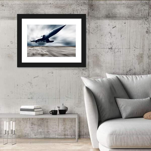 Military Airplane Taking Off Canvas Wall Art-3 Horizontal-Gallery Wrap-25" x 16"-Tiaracle
