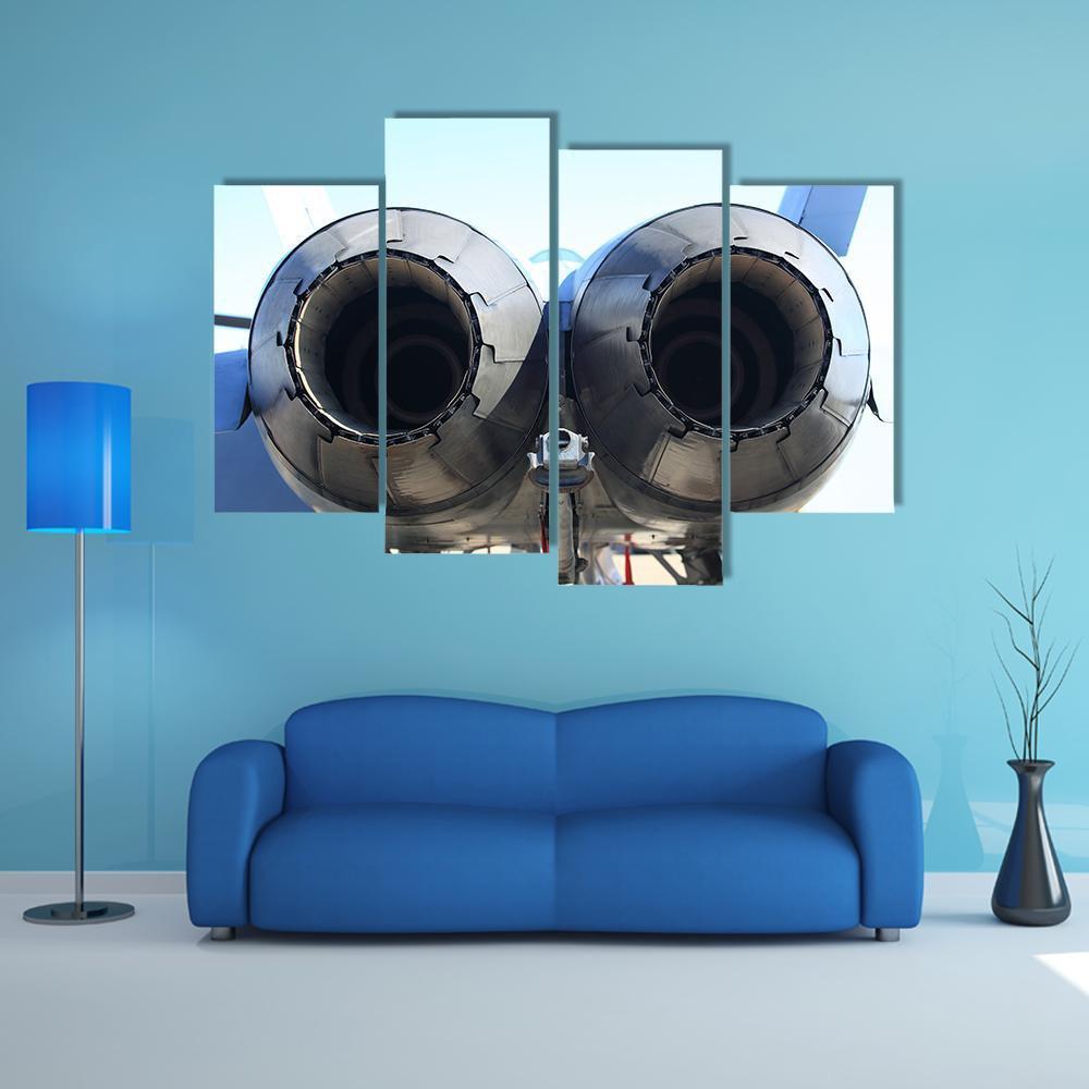 Military Jet Engines Canvas Wall Art-4 Pop-Gallery Wrap-50" x 32"-Tiaracle