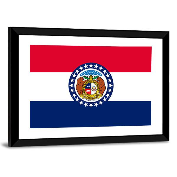 Missouri Flag Canvas Wall Art-3 Horizontal-Gallery Wrap-25" x 16"-Tiaracle