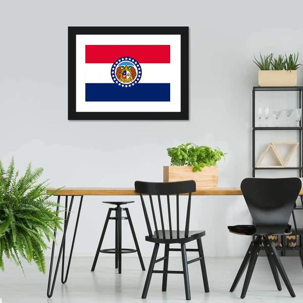 Missouri Flag Canvas Wall Art-3 Horizontal-Gallery Wrap-25" x 16"-Tiaracle