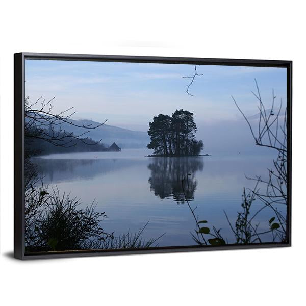 Mist On Loch Tay Canvas Wall Art-3 Horizontal-Gallery Wrap-25" x 16"-Tiaracle