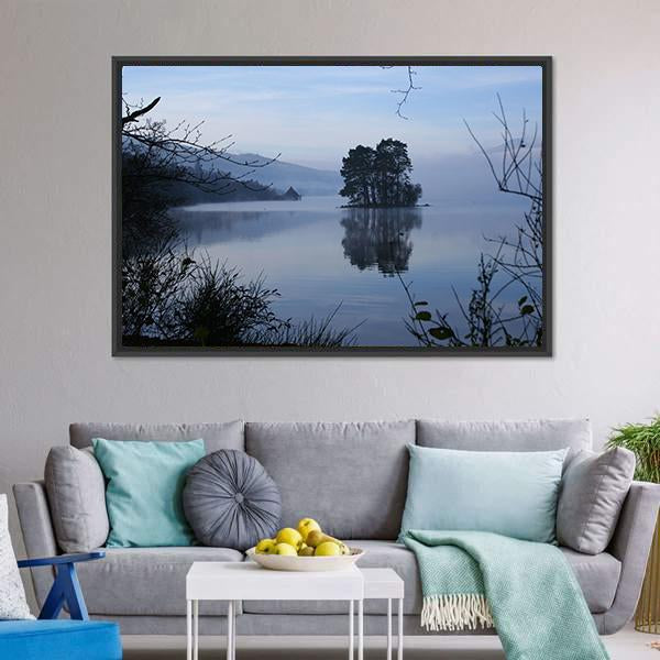 Mist On Loch Tay Canvas Wall Art-3 Horizontal-Gallery Wrap-25" x 16"-Tiaracle