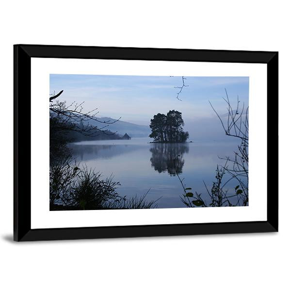 Mist On Loch Tay Canvas Wall Art-3 Horizontal-Gallery Wrap-25" x 16"-Tiaracle