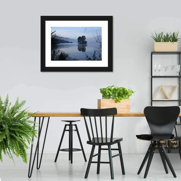 Mist On Loch Tay Canvas Wall Art-3 Horizontal-Gallery Wrap-25" x 16"-Tiaracle
