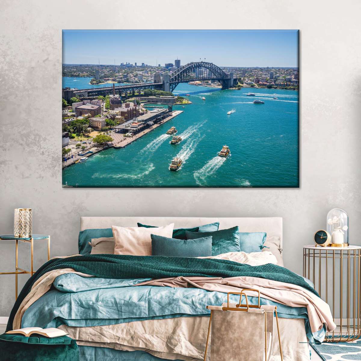 Blick auf die Wandkunst von Sydney Cove