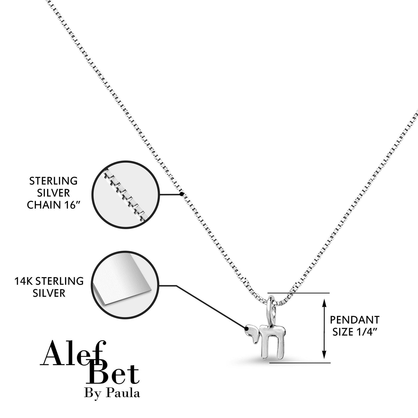 Mini Chai Necklace in Silver