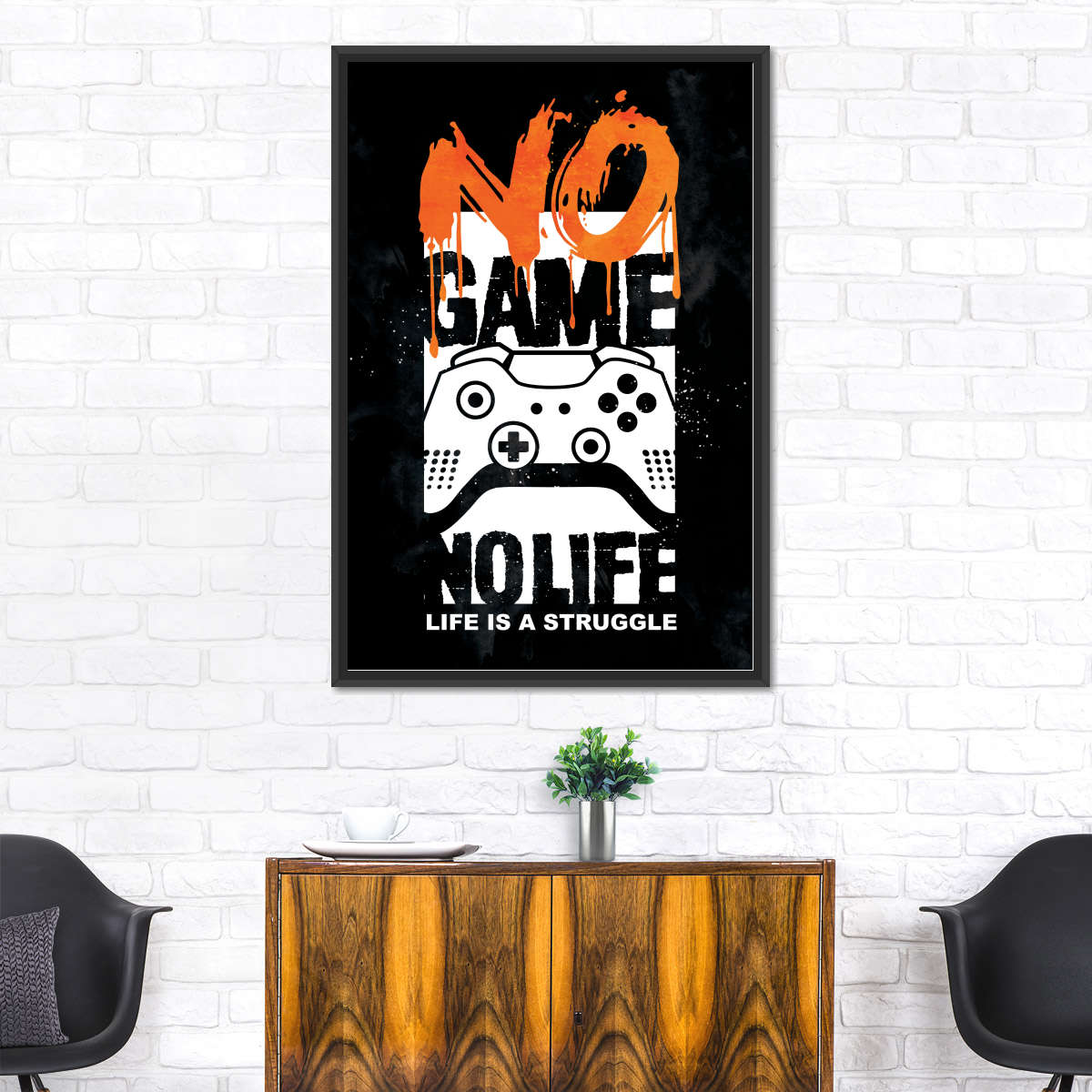 Kein Spiel kein Leben Wandkunst