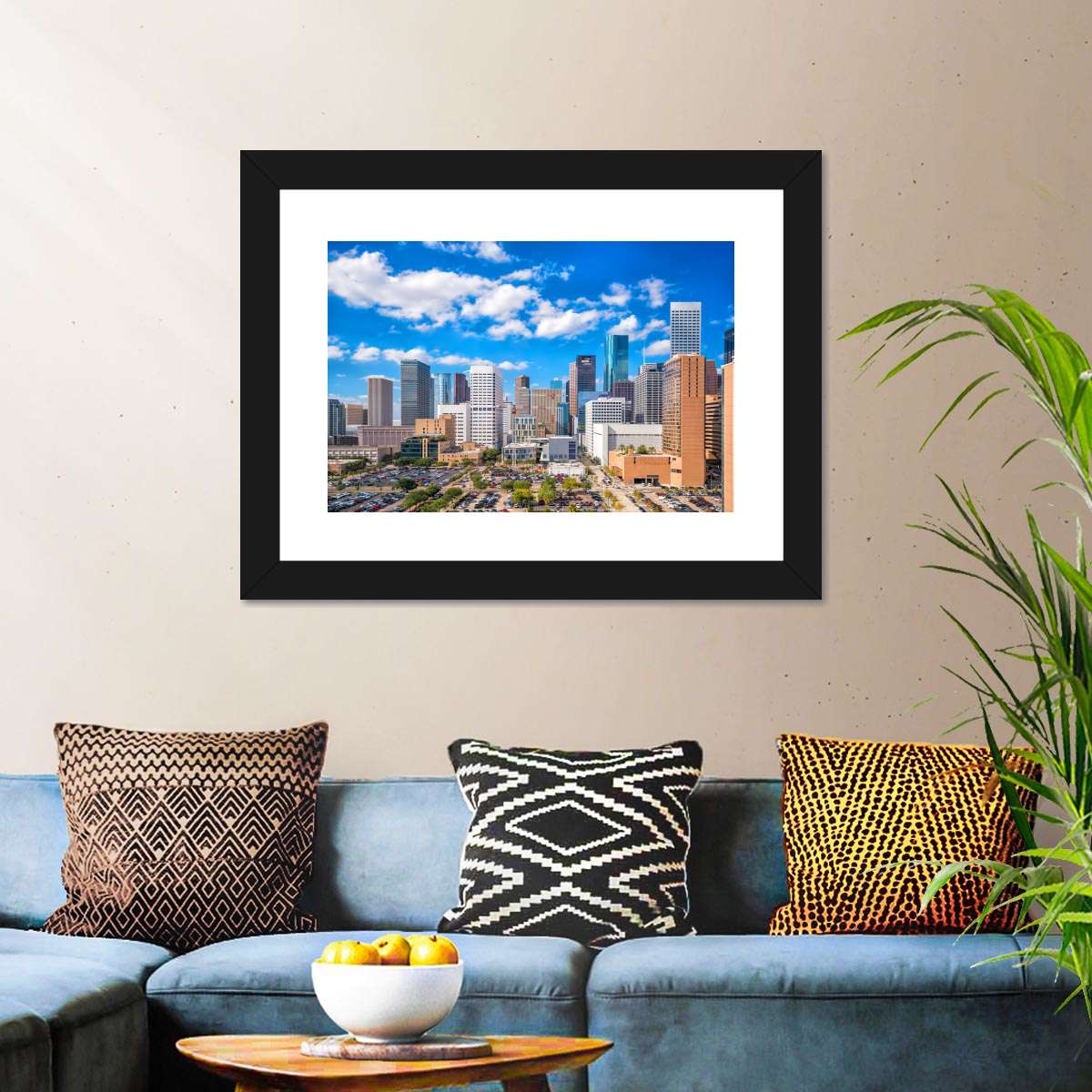 Downtown Houston Skyline Wandkunst