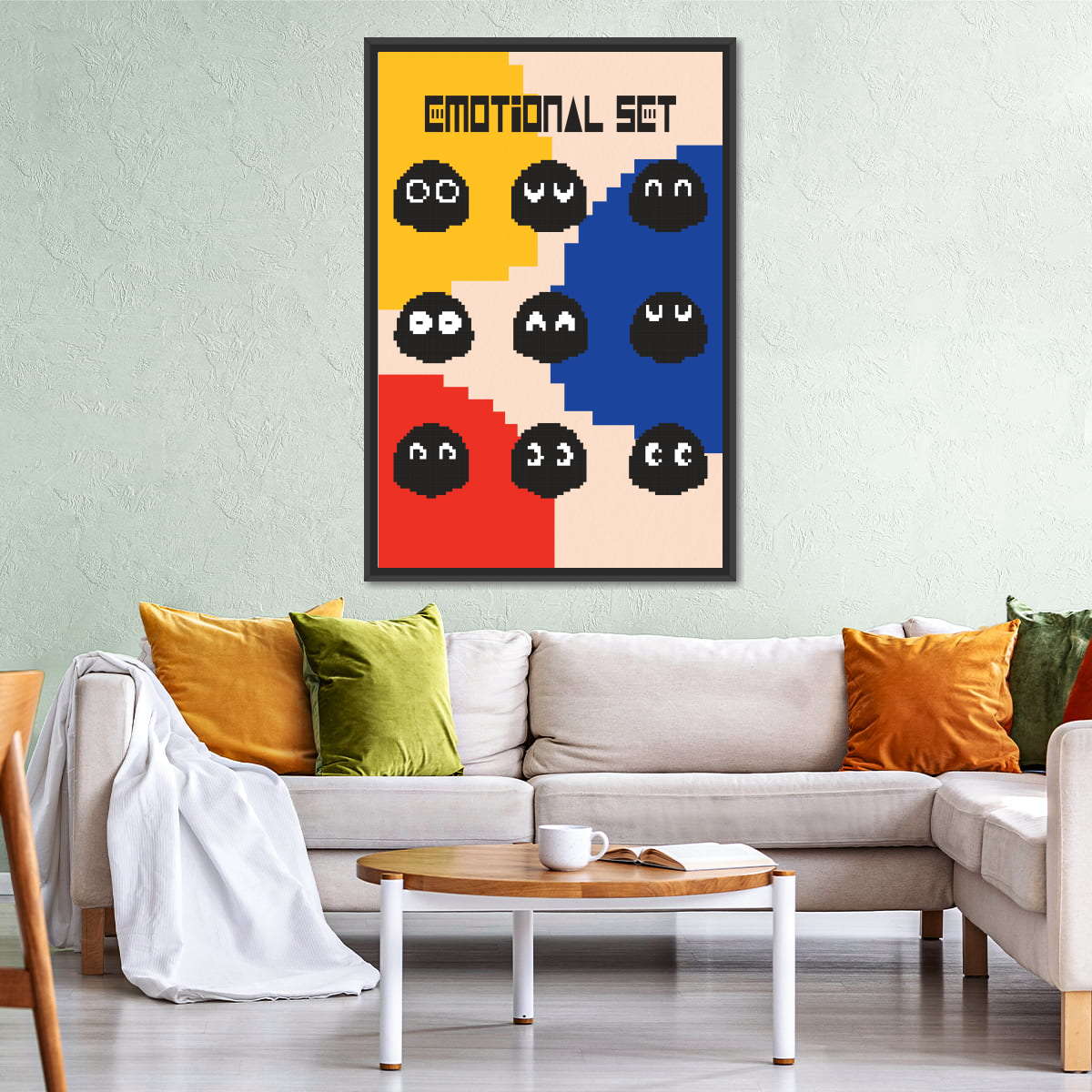 Pacman Ghosts Schwarze Wandkunst