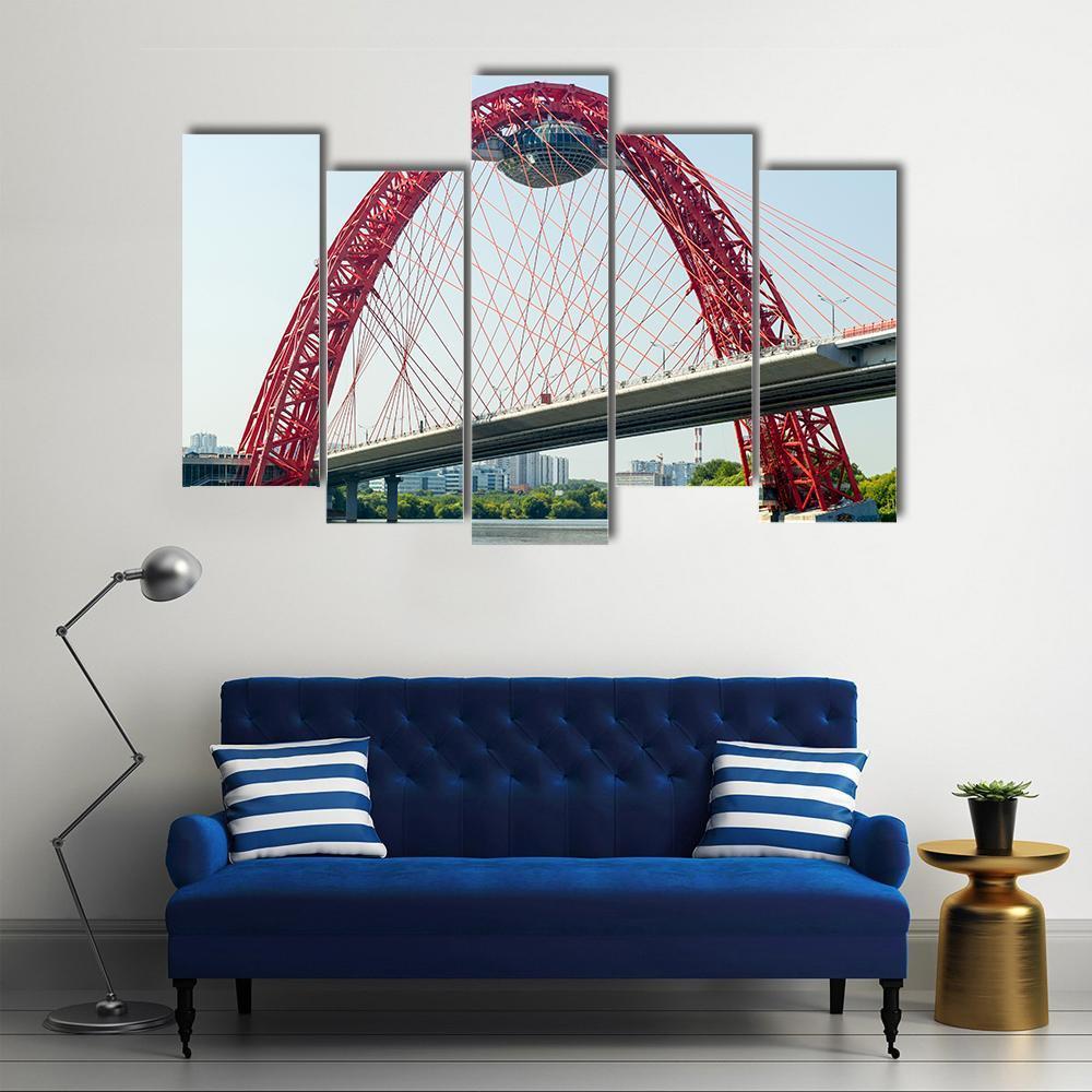 Cable Stayed Bridge Europe Canvas Wall Art-5 Pop-Gallery Wrap-47" x 32"-Tiaracle