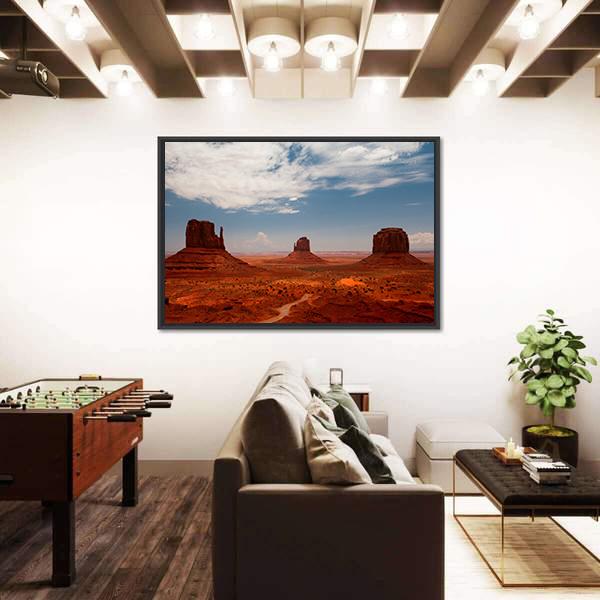 Monument Valley Utah Canvas Wall Art-3 Horizontal-Gallery Wrap-25" x 16"-Tiaracle