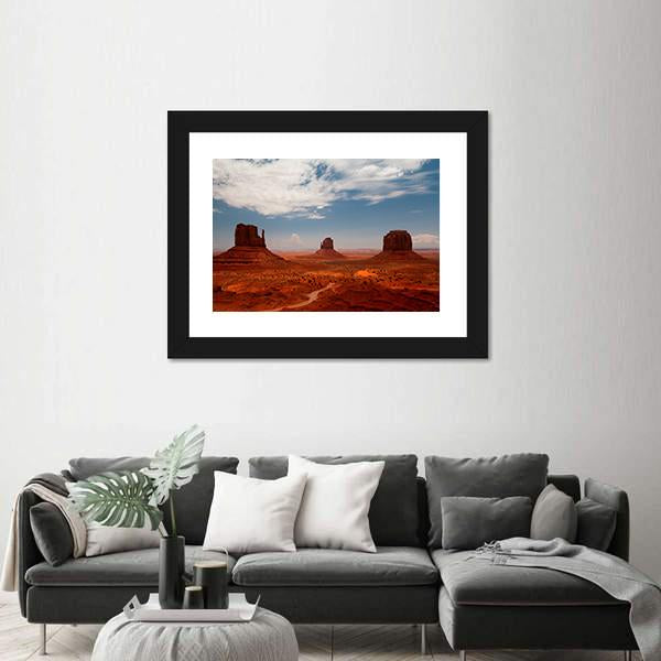 Monument Valley Utah Canvas Wall Art-3 Horizontal-Gallery Wrap-25" x 16"-Tiaracle