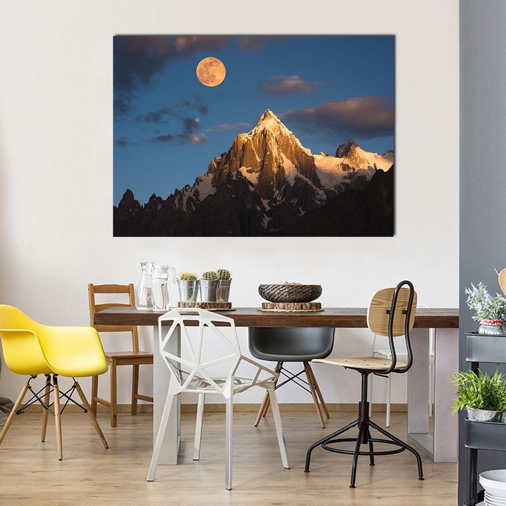 Paiyu Peak Karakoram Canvas Wall Art-1 Piece-Gallery Wrap-48" x 32"-Tiaracle