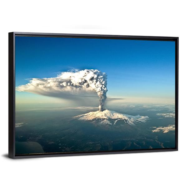 Mount Etna Eruption Canvas Wall Art-3 Horizontal-Gallery Wrap-25" x 16"-Tiaracle