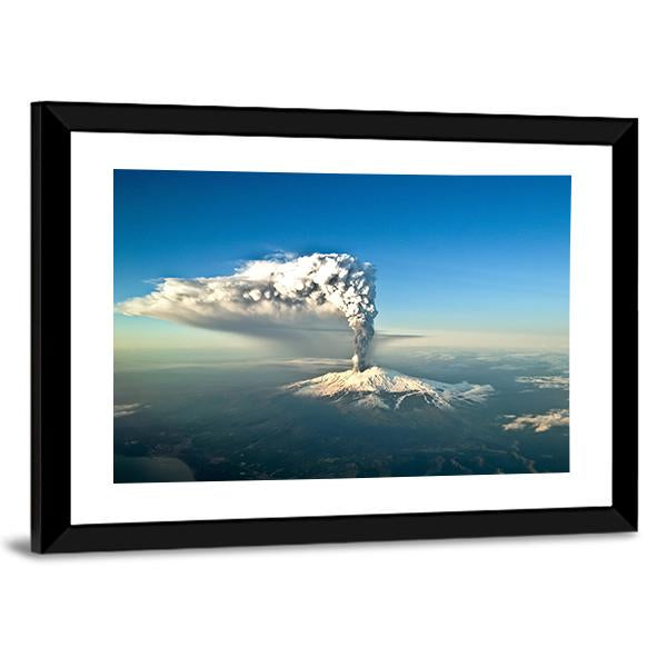 Mount Etna Eruption Canvas Wall Art-3 Horizontal-Gallery Wrap-25" x 16"-Tiaracle