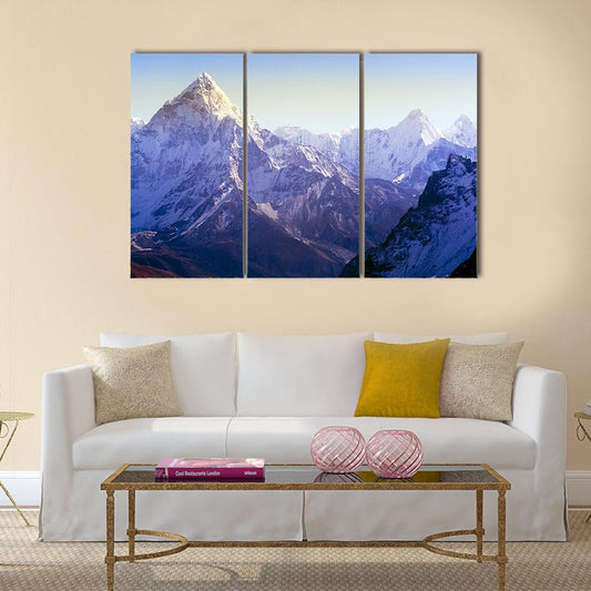 Beautiful Mount Everest Canvas Wall Art-3 Horizontal-Gallery Wrap-37" x 24"-Tiaracle