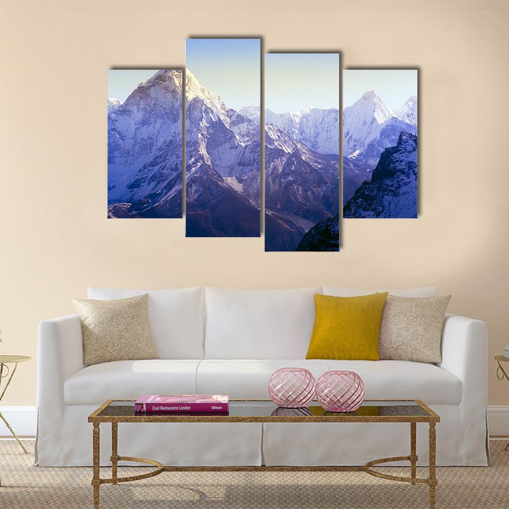 Beautiful Mount Everest Canvas Wall Art-4 Pop-Gallery Wrap-50" x 32"-Tiaracle