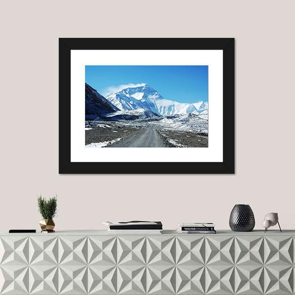 Mount Everest North Col Canvas Wall Art-1 Piece-Framed Print-20" x 16"-Tiaracle