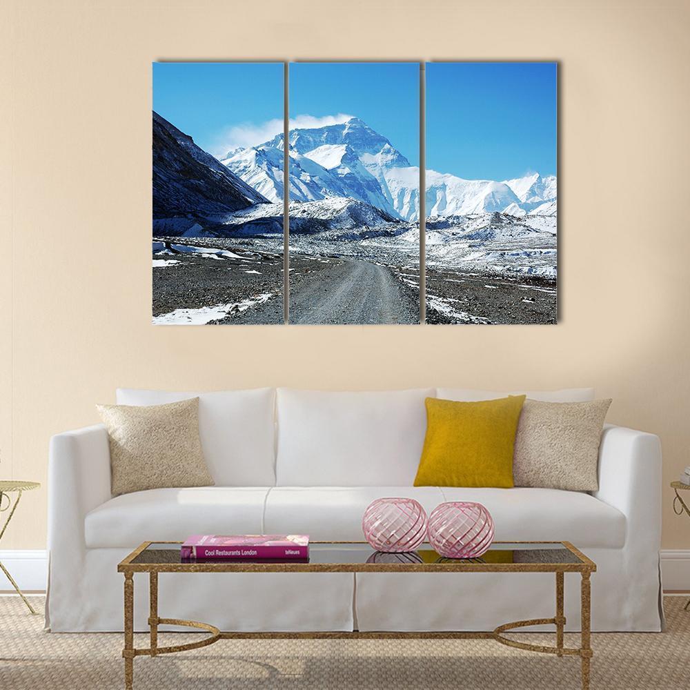 Mount Everest North Col Canvas Wall Art-3 Horizontal-Gallery Wrap-37" x 24"-Tiaracle