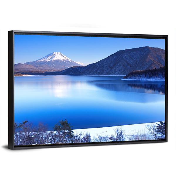 Mount Fuji In Winter Canvas Wall Art-3 Horizontal-Gallery Wrap-25" x 16"-Tiaracle