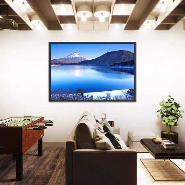 Mount Fuji In Winter Canvas Wall Art-3 Horizontal-Gallery Wrap-25" x 16"-Tiaracle