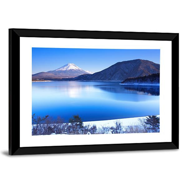 Mount Fuji In Winter Canvas Wall Art-3 Horizontal-Gallery Wrap-25" x 16"-Tiaracle