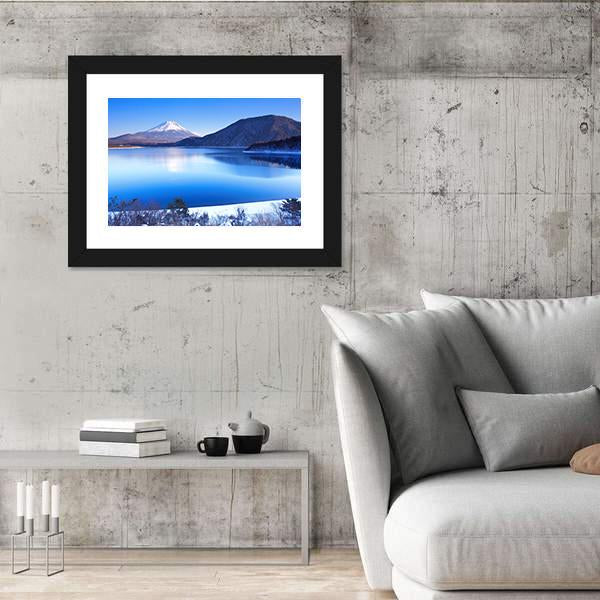 Mount Fuji In Winter Canvas Wall Art-3 Horizontal-Gallery Wrap-25" x 16"-Tiaracle