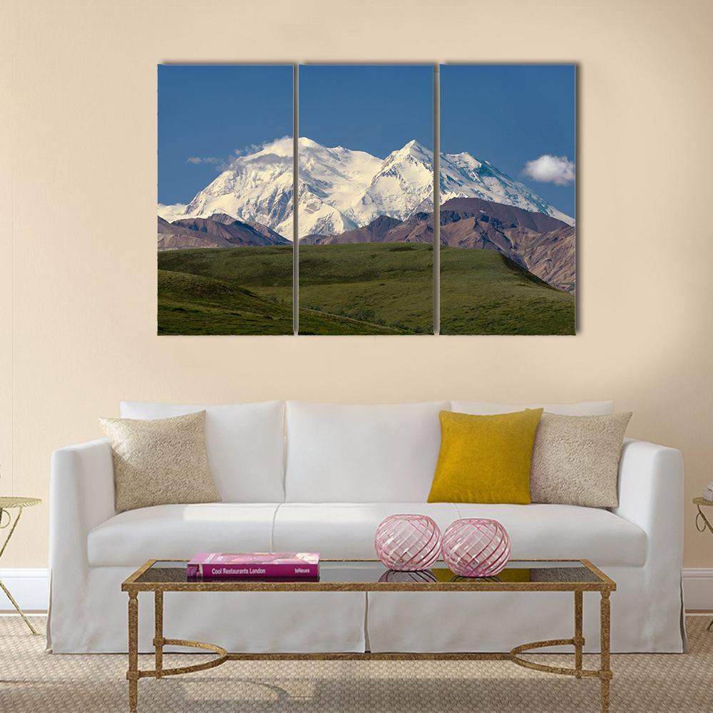 Mount Mckinley Canvas Wall Art-3 Horizontal-Gallery Wrap-37" x 24"-Tiaracle