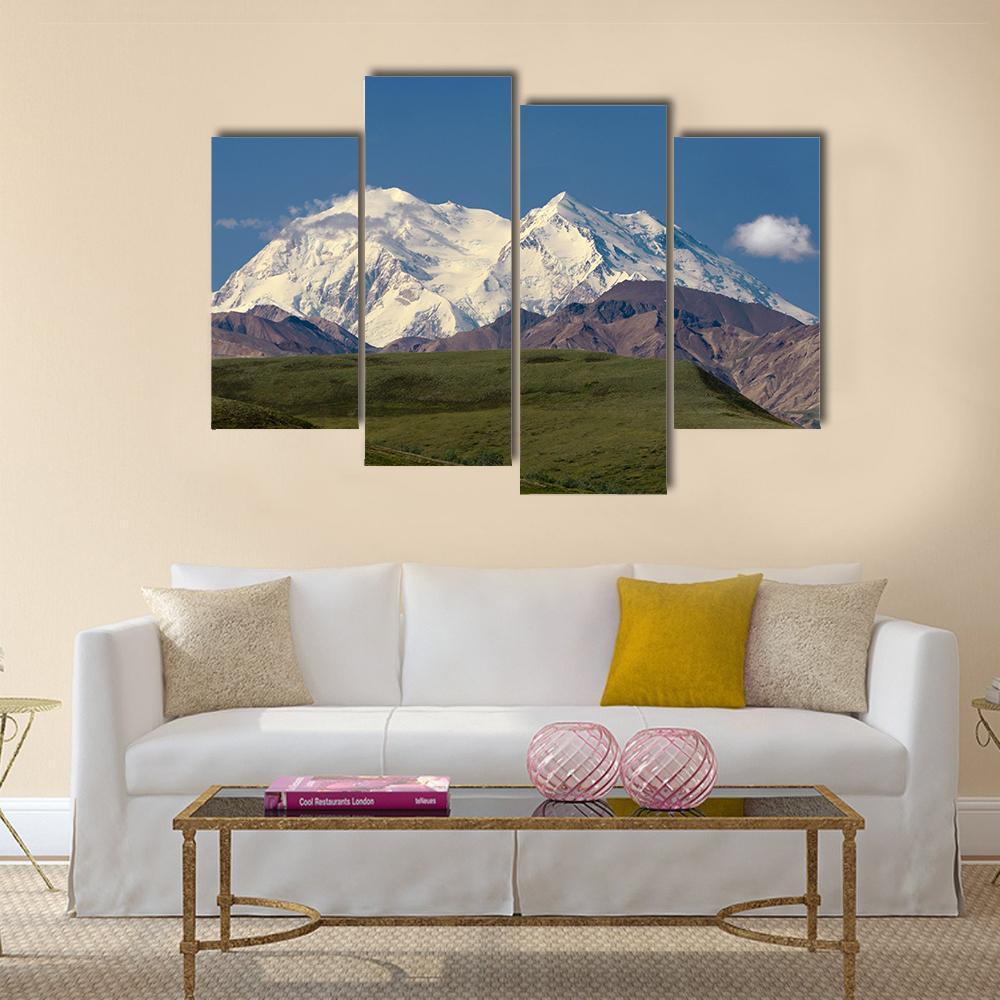 Mount Mckinley Canvas Wall Art-4 Pop-Gallery Wrap-50" x 32"-Tiaracle