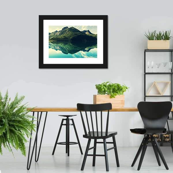 Mountain Lake Canvas Wall Art-3 Horizontal-Gallery Wrap-25" x 16"-Tiaracle