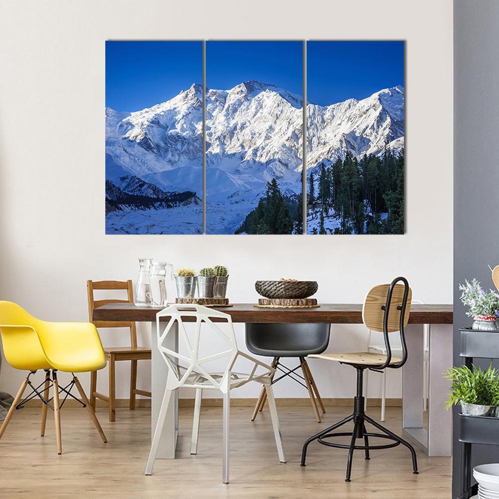 Mountain Peak Pakistan Canvas Wall Art-3 Horizontal-Gallery Wrap-37" x 24"-Tiaracle