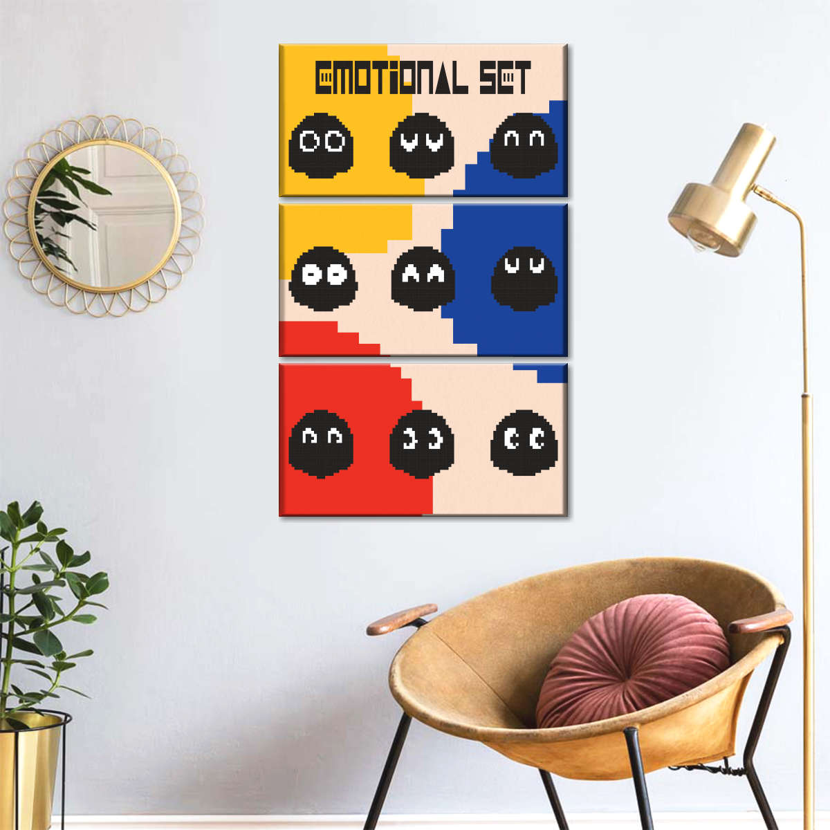Pacman Ghosts Schwarze Wandkunst