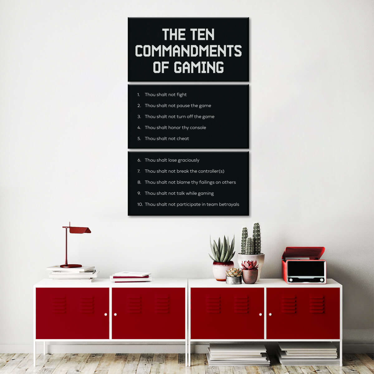 Gaming -Gebote Wandkunst