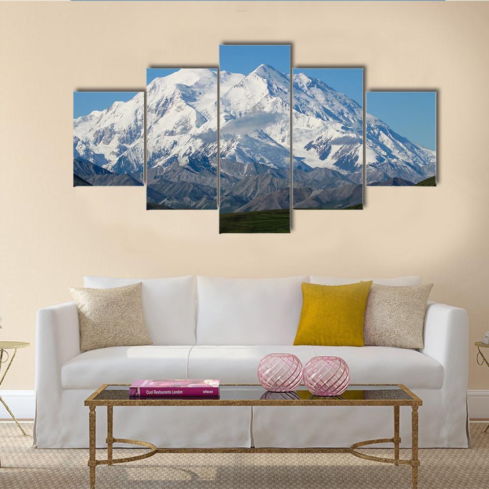 Mt McKinley Canvas Wall Art-5 Star-Gallery Wrap-62" x 32"-Tiaracle