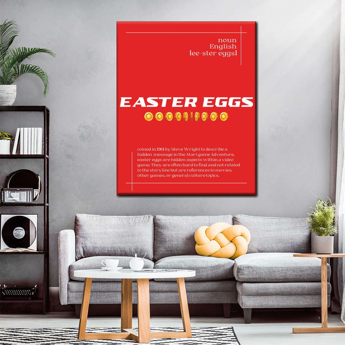 گیم ایسٹر انڈے وال آرٹ