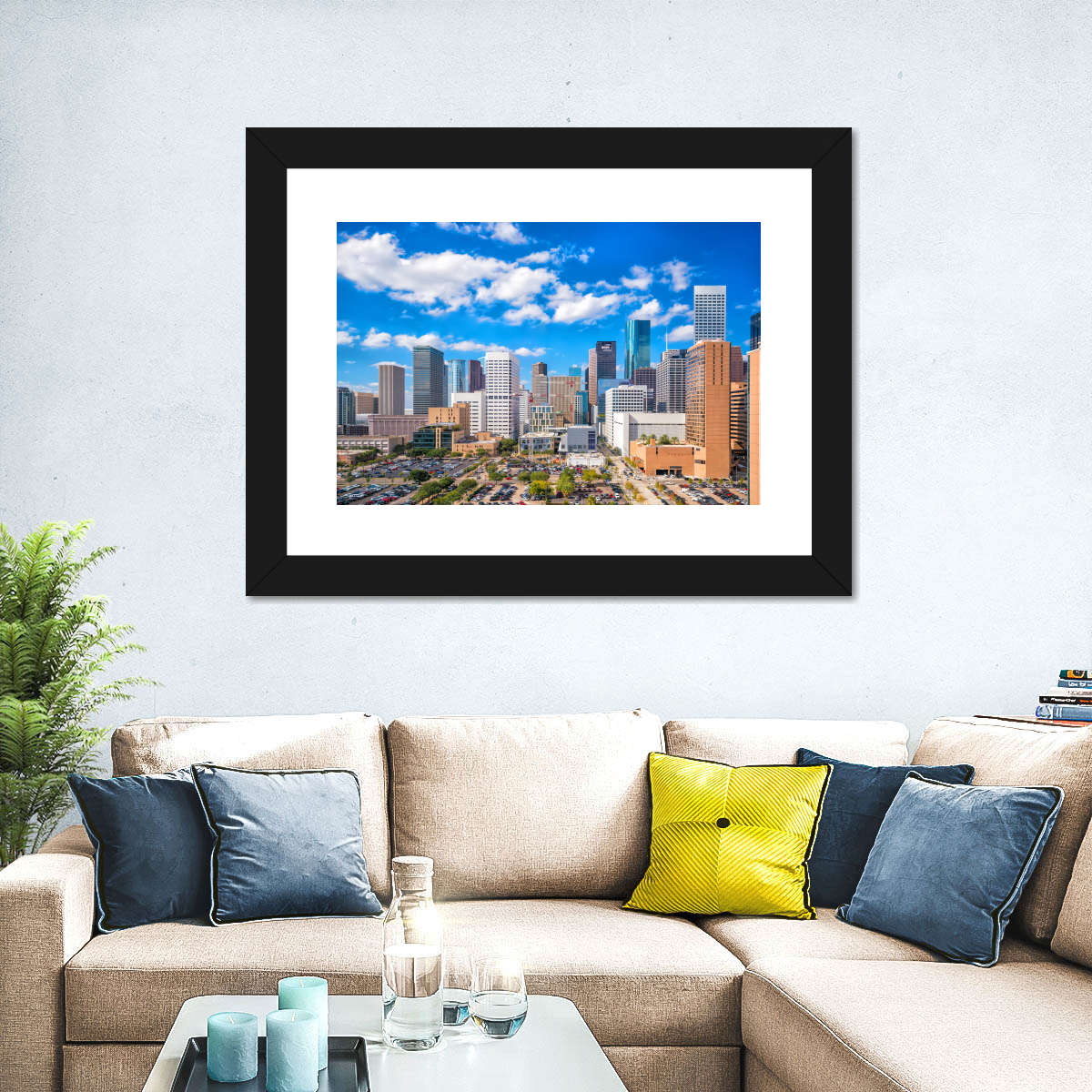 Downtown Houston Skyline Wandkunst
