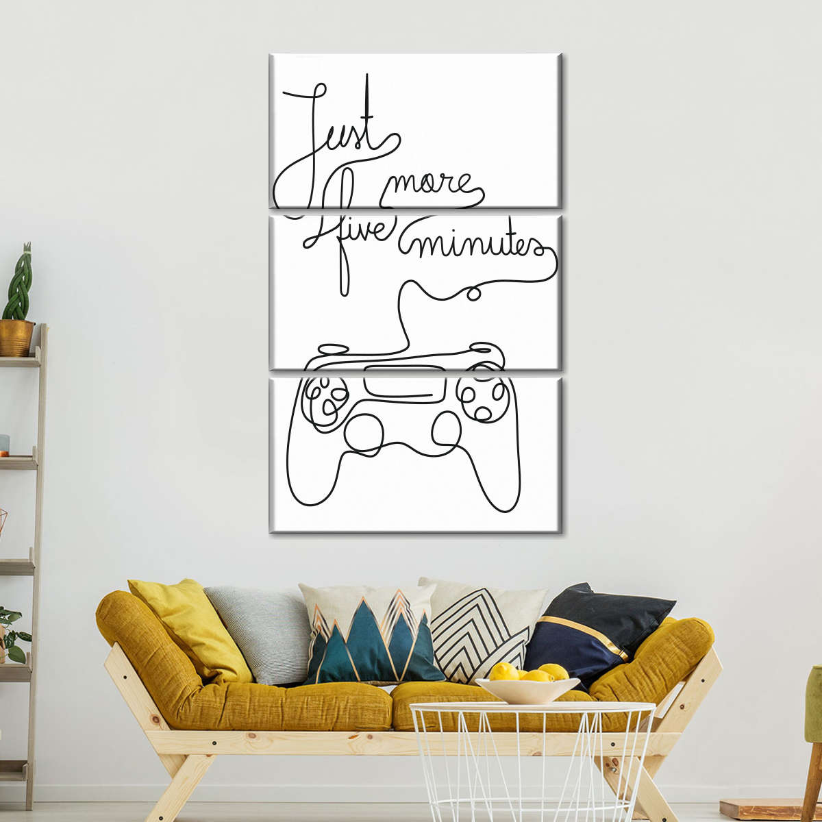 Ein Line Gamer Zitat Wandkunst