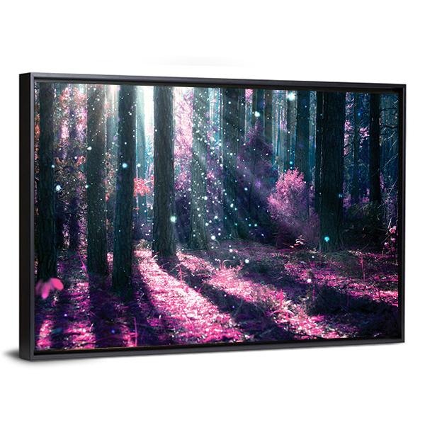 Mysterious Old Forest Canvas Wall Art-3 Horizontal-Gallery Wrap-25" x 16"-Tiaracle