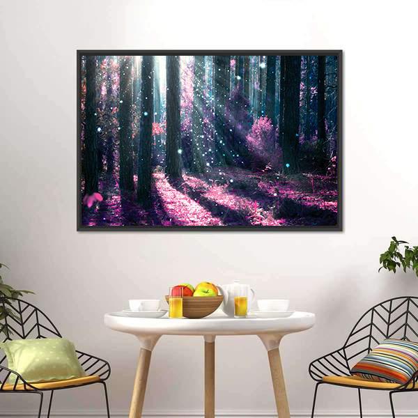 Mysterious Old Forest Canvas Wall Art-3 Horizontal-Gallery Wrap-25" x 16"-Tiaracle