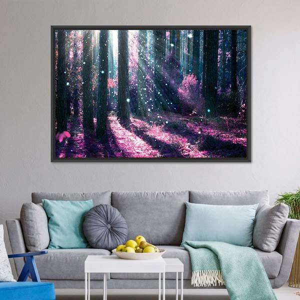 Mysterious Old Forest Canvas Wall Art-3 Horizontal-Gallery Wrap-25" x 16"-Tiaracle