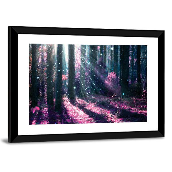 Mysterious Old Forest Canvas Wall Art-3 Horizontal-Gallery Wrap-25" x 16"-Tiaracle