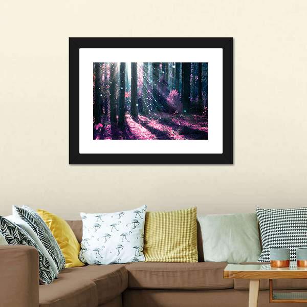 Mysterious Old Forest Canvas Wall Art-3 Horizontal-Gallery Wrap-25" x 16"-Tiaracle