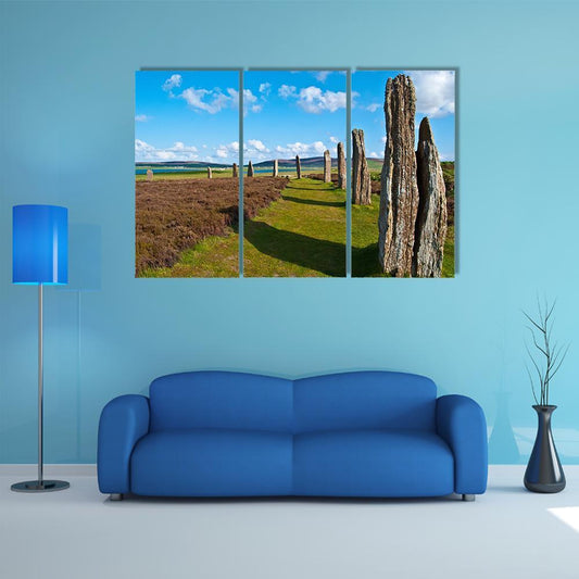 Mystic Ring Of Brodgar Canvas Wall Art-3 Horizontal-Gallery Wrap-37" x 24"-Tiaracle